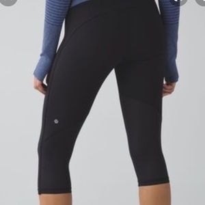 Lululemon Black Crop Running Leggings